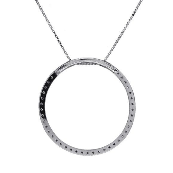 0.50 Carat Diamond Circle Of Love Pendant Link - Picture 3 of 5